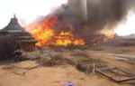 حريق يقضي سوق الرقيبات الحدودية مع جنوب السودان