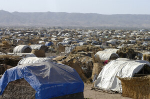 Zalingei, Camp de Hassa Hissa pour personnes déplacées. Vue générale. Zalingei, Hassa Hissa camp for displaced people. General view.