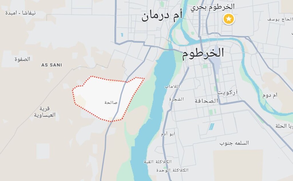 موقع حي صالجة بجنوب امدرمان