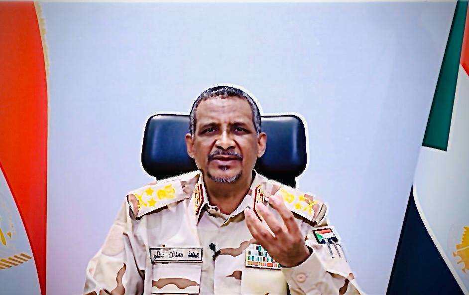 محمد حمدان حميدتي رئيس المجلس الرئاسي لحكومة تأسيس وفاءد الدعم السريع خلال خطابه ااسودانيين مساء الاربعاء 29 اكتوبر 2025 : راديو دبنقا