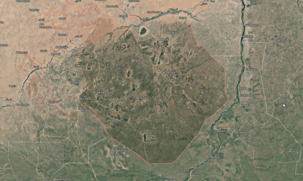 ولاية جنوب كردفان - خرائط قوقل