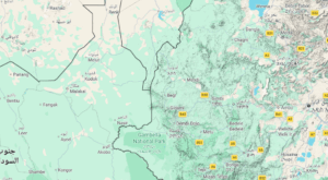 خريطة تظهر الحدود السودانية الاثيوبية قبالة النيل الأزرق- خرائط قوقل