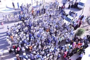 إضراب عمال الموانئ في بورتسودان - 2020 - من صفحة تحمع عمال وموظفي هيئة الموانئ البحرية على فيسبوك