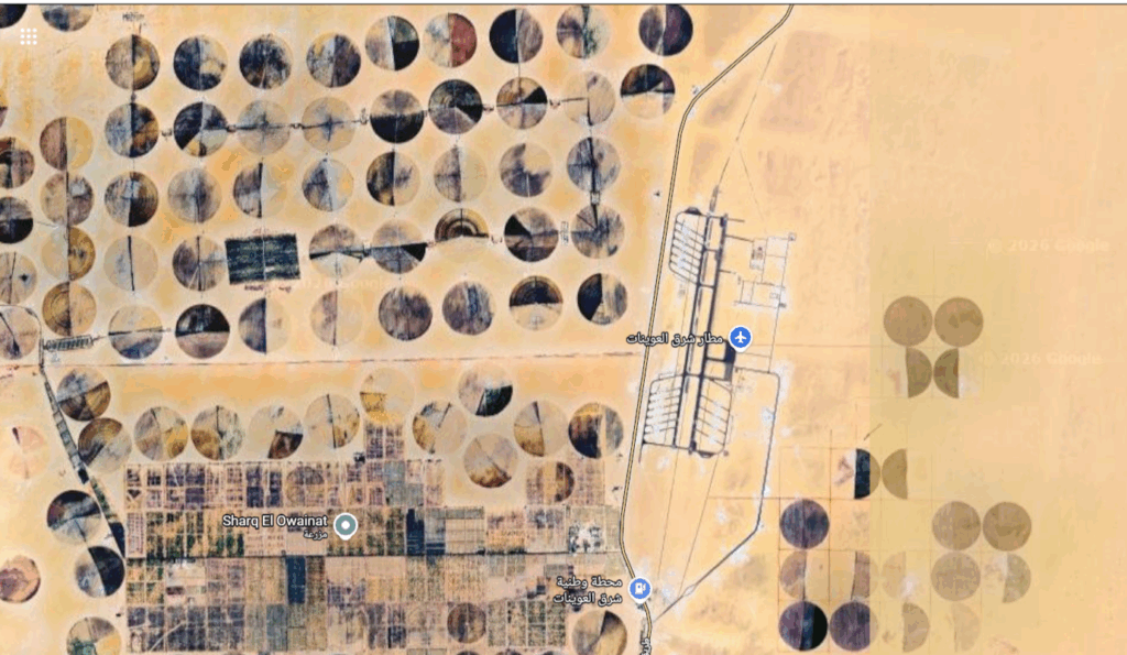 قاعدة العوينات السرية في مصر-خرائط قوقل