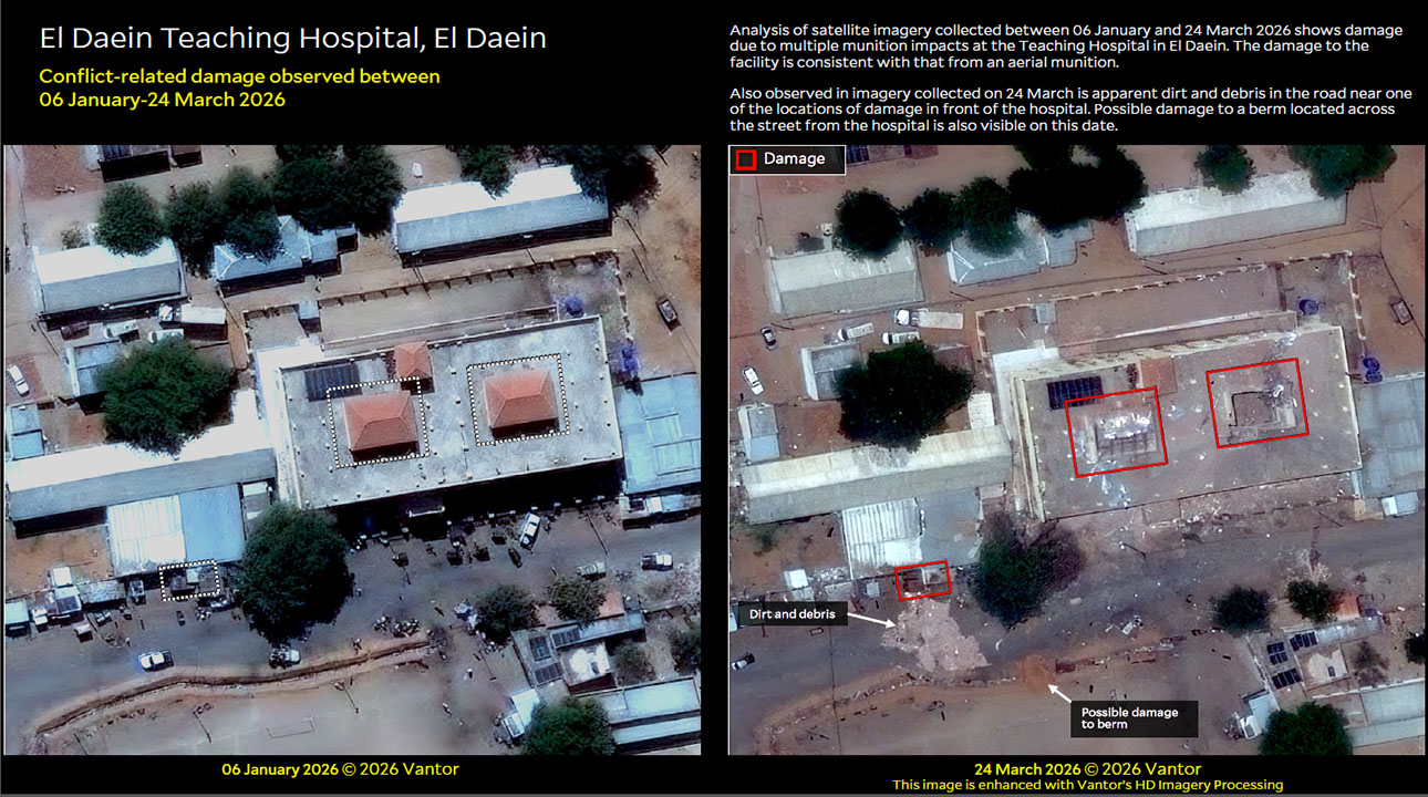 New Yale HRL report: ‘SAF’s deliberate Eid El Fitr air strike on East Darfur hospital a war crime’