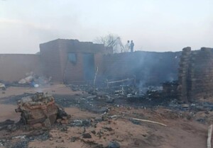 حريق في معسكر بابنوسه في قريضة بجنوب دارفور -مارس 2026-راديو دبنقا