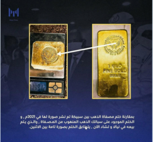 صورة تظهر مطبوعات مصفاة الذهب السودانية متطابقة مع تلك المعروضات في الأسواق التشادية : المصدر موجو برس – تقرير مركز الدراسات البيئية والاجتماعية