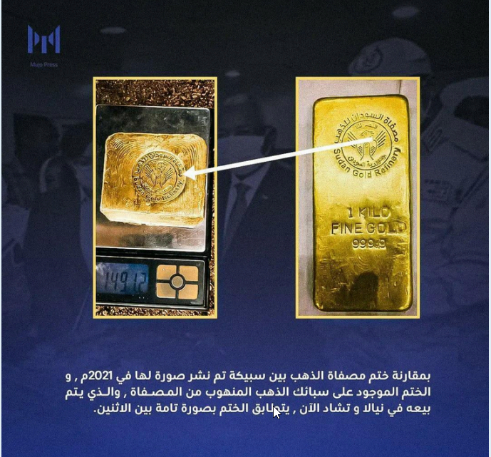 صورة تظهر مطبوعات مصفاة الذهب السودانية متطابقة مع تلك المعروضات في الأسواق التشادية : المصدر موجو برس – تقرير مركز الدراسات البيئية والاجتماعية