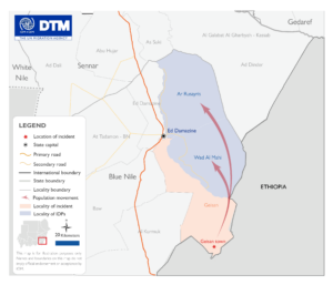 نزوح من قيسان في النيل الأزرق إلى الرصيرص وود الماحي- 2 ابريل 2026- وسائل التواصل