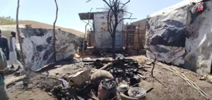 حريق في نيالا بولاية جنوب دارفور - 13 ابريل 2026- صفحة بلدية نيالا على فيسبوك