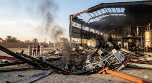 هجوم بطائرات مسيرة على الأبيض بشمال كردفان - 25 ابريل 2026- وسائل التواصل