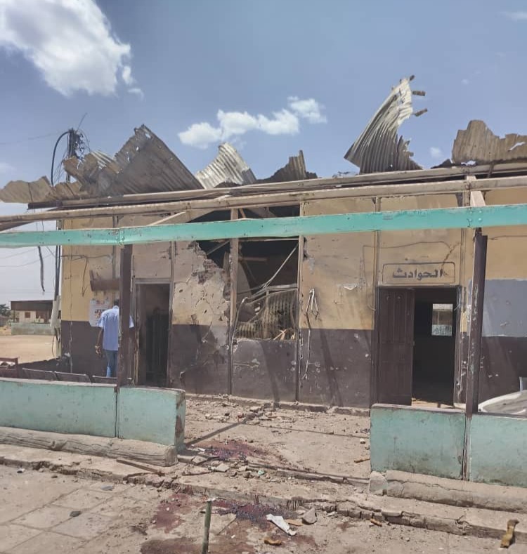 تعرض مستشفىة الجبلين في النيل الأبيض لهجوم بطائرة مسيرة - 2 أبريل 2026-وسائل التواصل