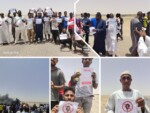 محتجون يغلقون طريق شريان الشمال احتجاجا على انقطاع الكهرباء