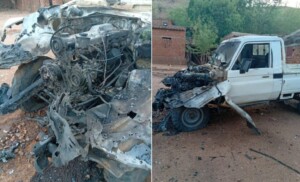 قصف بمسيرة يستهدف كاودا بجنوب كردفان - 20 مايو 2026- صفحة الحركة الشعبية في فيسبوك