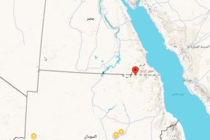موقع منطقة الرتج بمحلية حلايب في البحر الأحمر- خرائط قوقل