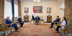 لقاء بين الرئيس المصري ورئيس لاستخبارات الأمريكية في القاهرة - 20 سبتمبر 2026- صفحة المتحدث الرسمي للرئاسة المصرية
